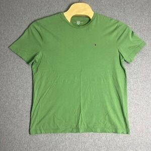 Tommy Hilfiger Men's Large‎ Green Crew Neck Short Sleeve Casual T-Shirt